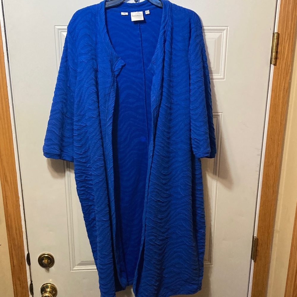 Junarose Royal‎ Blue Knit Cardigan 1X